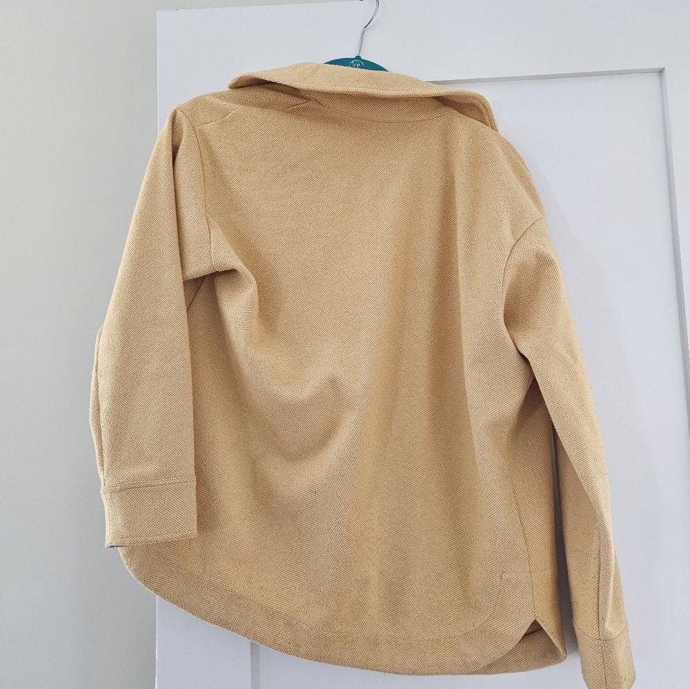 Yellow Herringbone Shacket - Picture 3 of 6